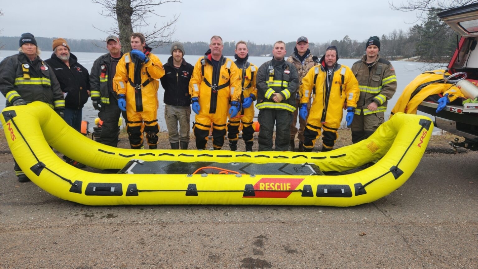 Moose Lake Fire District ice rescue training